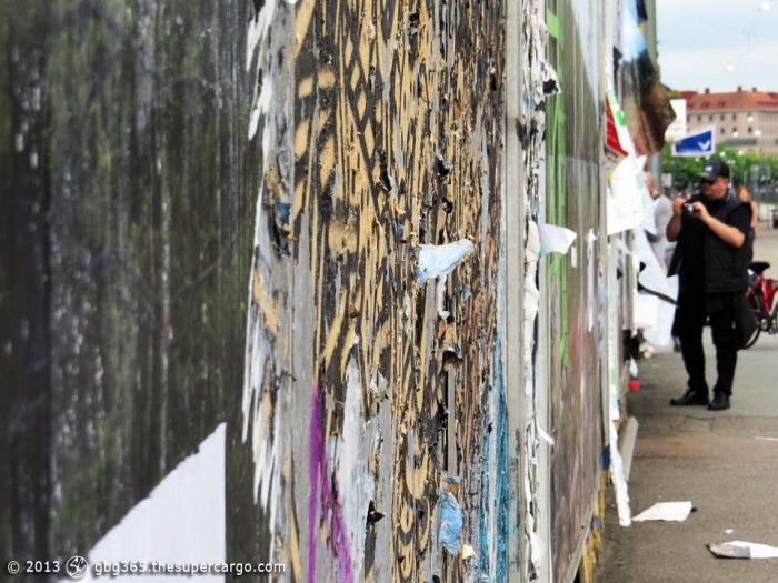 Flaking and peeling graffiti with photographer - Geek Walk