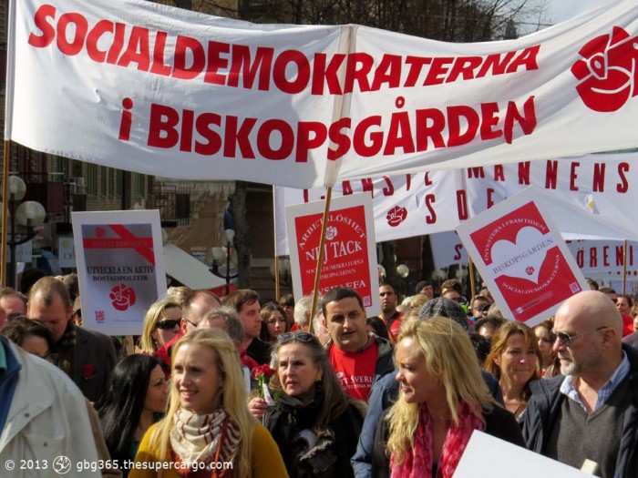 Social Democratic banners on May Day