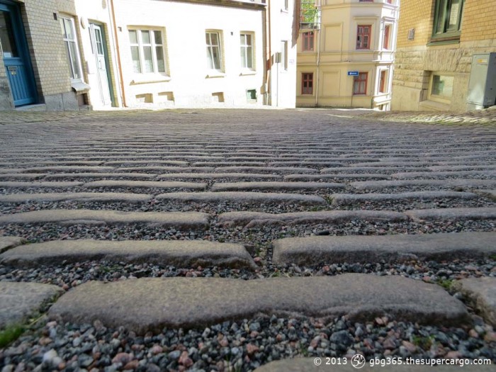 Cobbles on the slope