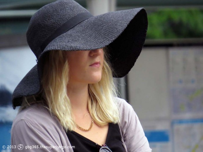 Girl in a black hat