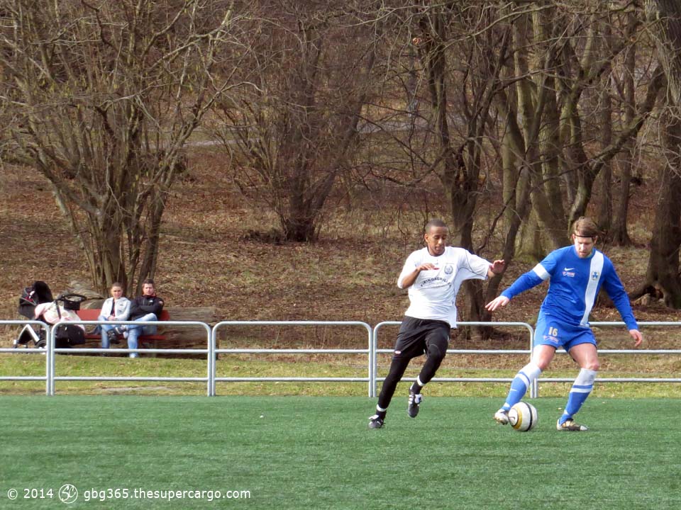 Football action near Krokängsparken