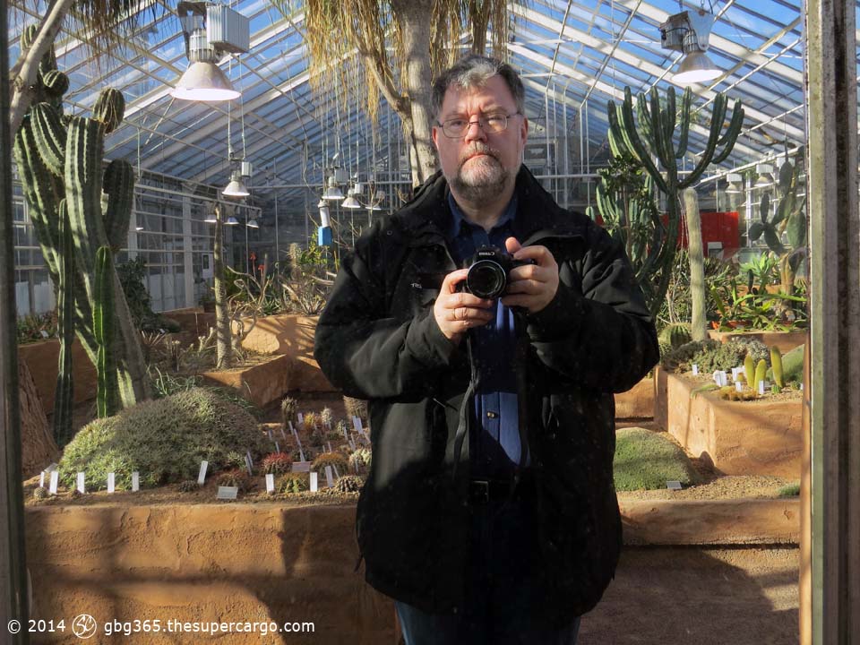 Photographer among the cactuses